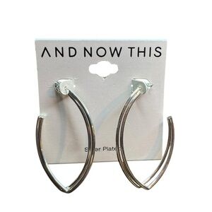 Silver Plated Hoop Earrings by And Now This